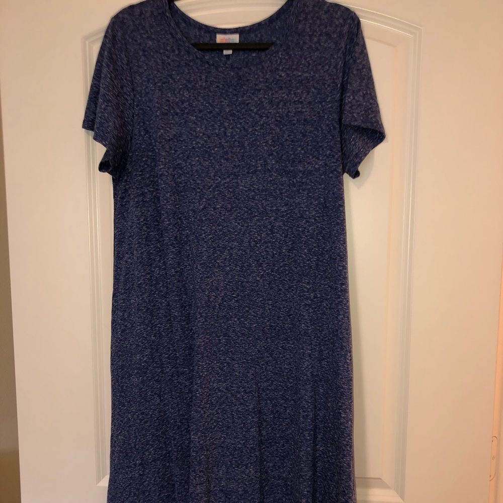 Blue Marled LuLaroe Carly Dress